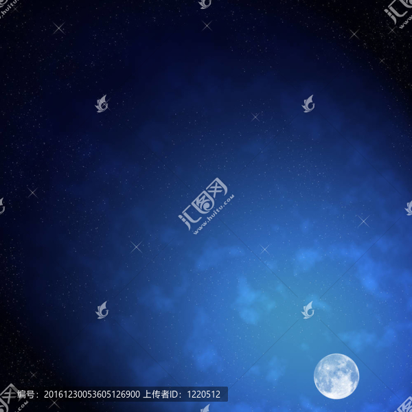 夜空中的月亮