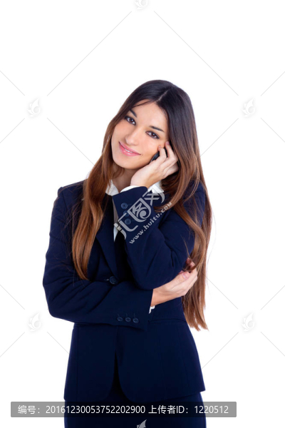 亞洲印度商業(yè)女性談手機(jī)