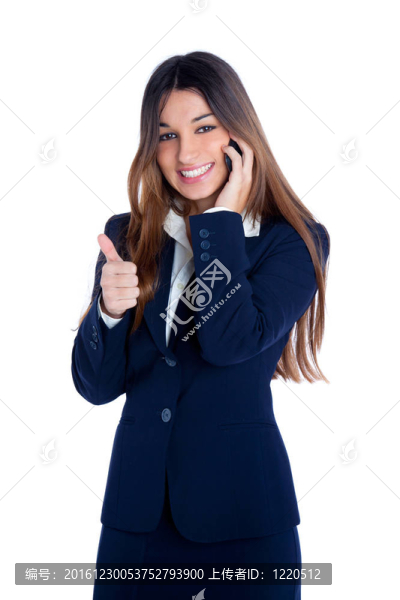 亞洲印度商業(yè)女性談手機
