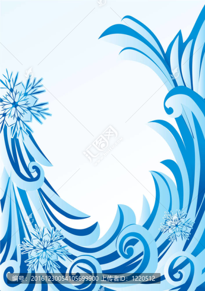 雪花抽象藍(lán)背景