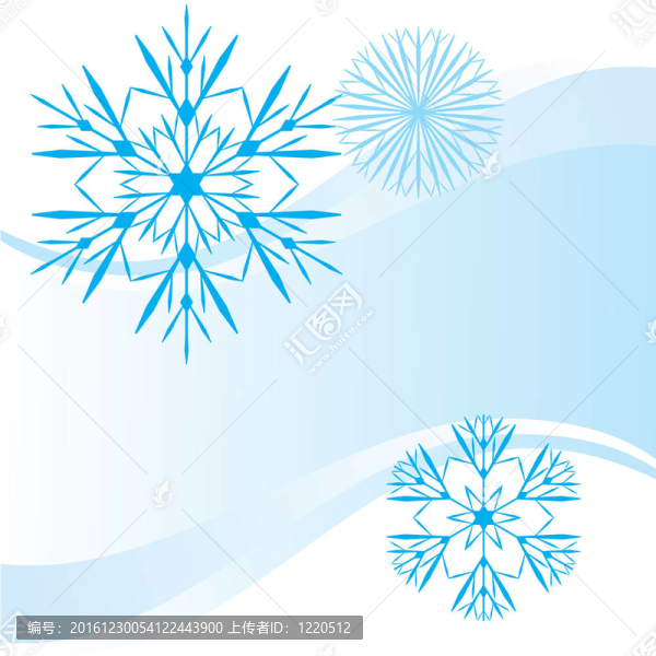 雪花抽象藍(lán)背景