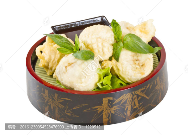 日本料理；炸香菇