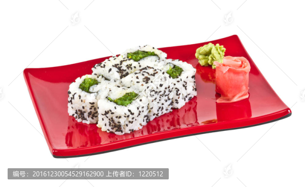 日本的素食卷的海苔