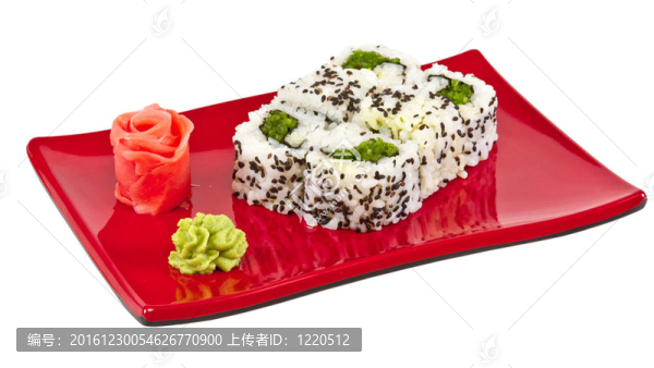 日本的素食卷的海苔