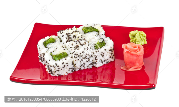 日本的素食卷的海苔