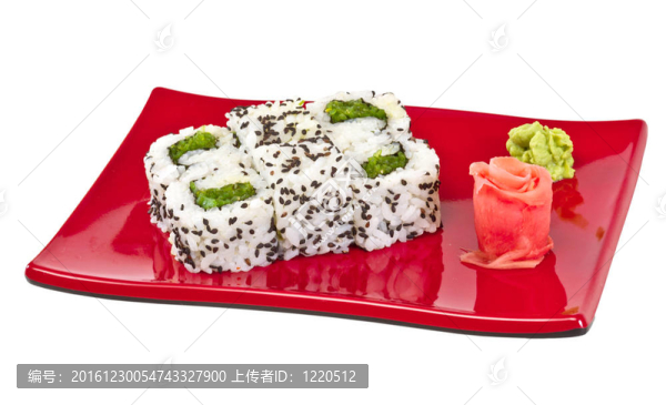 日本的素食卷的海苔