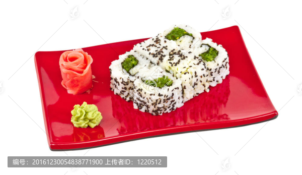 日本的素食卷的海苔
