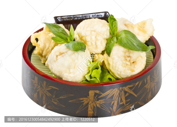 日本料理；炸香菇