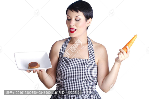 帶疑惑的美麗女人