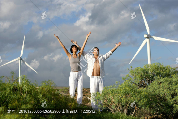 風(fēng)電場上的禪夫婦