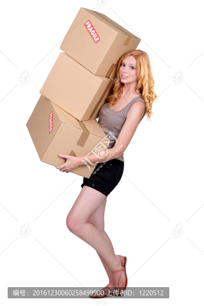 一個(gè)帶盒子的年輕女人的肖像