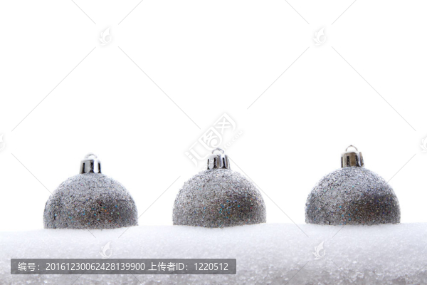 三銀閃閃圣誕飾品雪