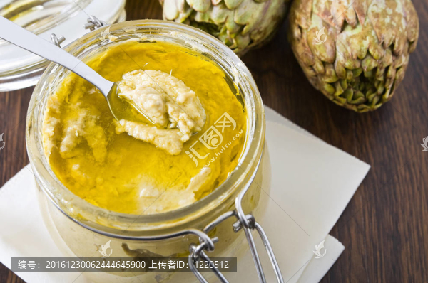 菊芋醬玻璃罐。