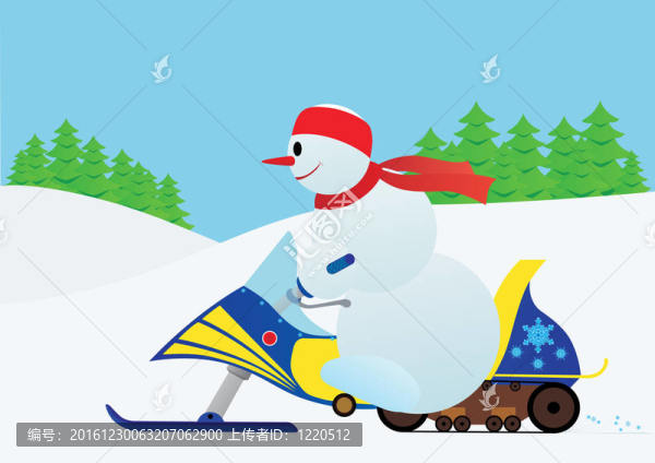 在雪地的雪人