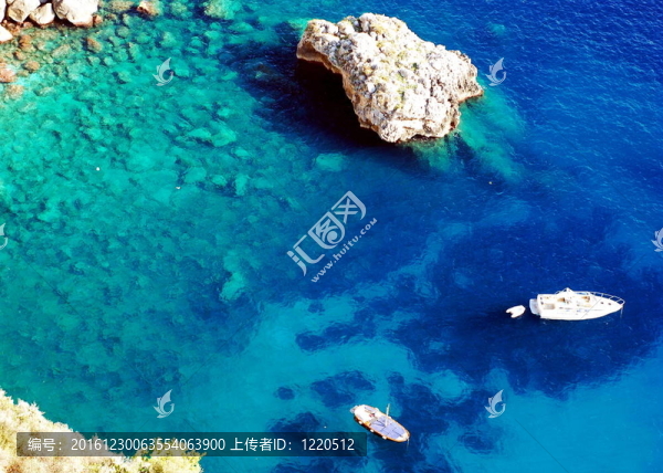 蔚藍(lán)的大海在Capri島
