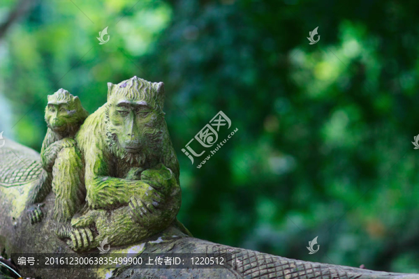 巴厘風(fēng)格的猴子雕塑