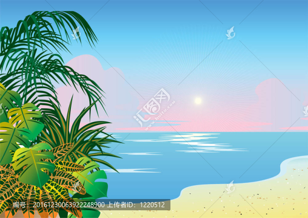海洋沙灘。