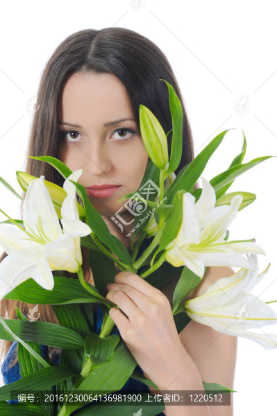 女人與百合