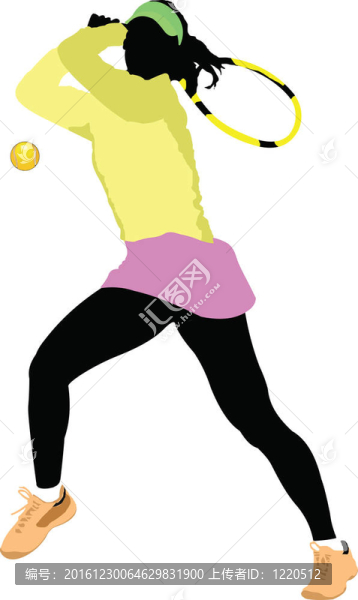 網(wǎng)球運動員。彩色