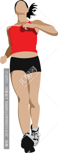 奔跑的人。插圖
