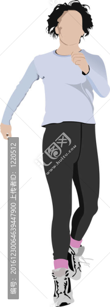 奔跑的人。插畫
