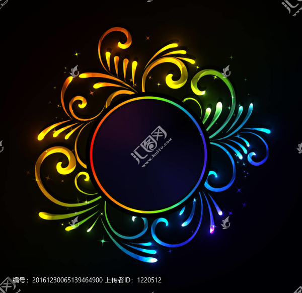 發(fā)光的花的旗幟