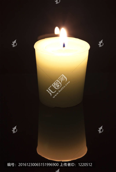 白色反射蠟燭