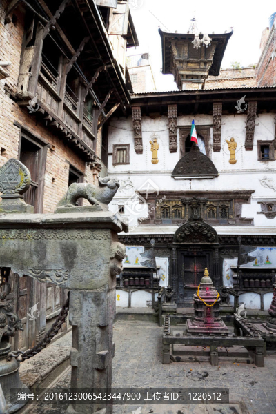 印度教寺廟在巴德岡杜巴廣場；尼泊爾