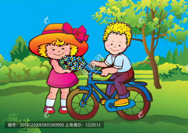 男孩與女孩在一起。