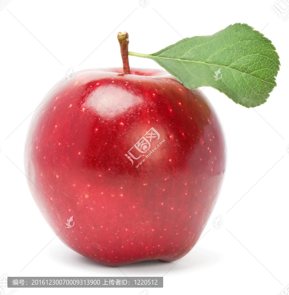 紅蘋(píng)果綠葉。分離
