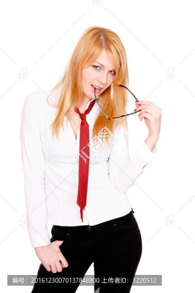 一個(gè)年輕迷人的商業(yè)女性肖像。