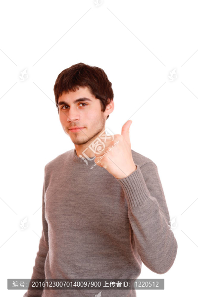 一個(gè)快樂(lè)的年輕人的特寫(xiě)
