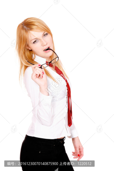 一個(gè)年輕迷人的商業(yè)女性肖像。