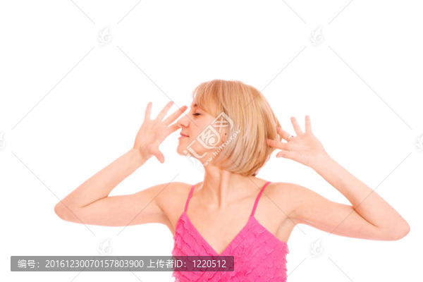 一個清新可愛的女人的畫像