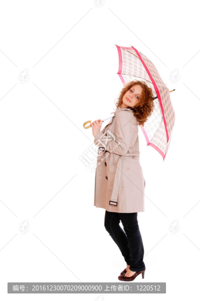 拿傘的女人