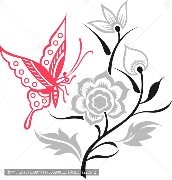 蝴蝶花插圖