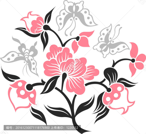 蝴蝶花插圖