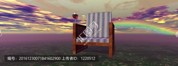 扶手椅和玻璃
