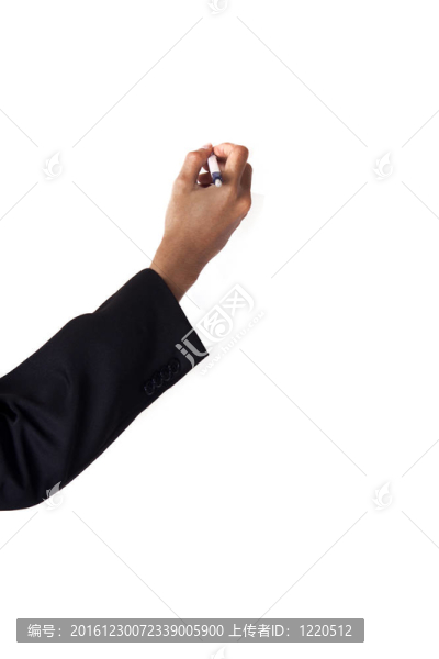 商人用鋼筆寫字