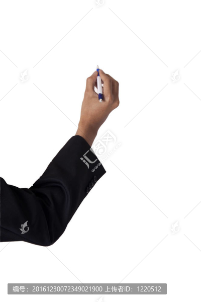商人用鋼筆寫字