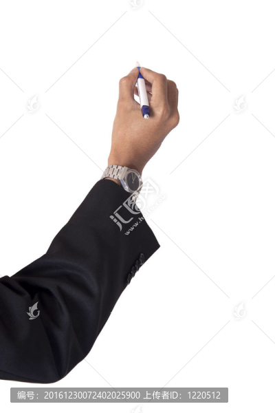 商人用鋼筆寫字