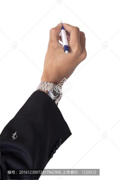 商人用鋼筆寫字