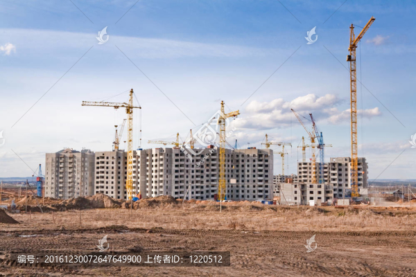 外地幾幢大型住宅樓的施工