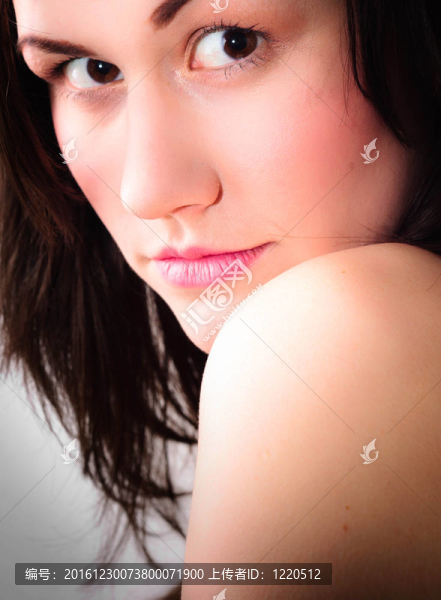 一個(gè)漂亮的女孩特寫(xiě)