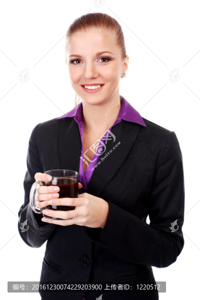 一杯咖啡的女人