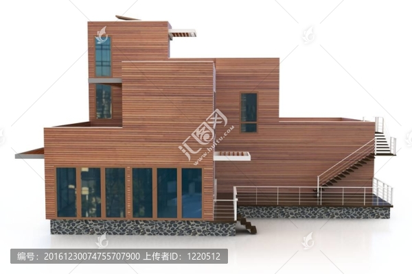 白色三維建筑
