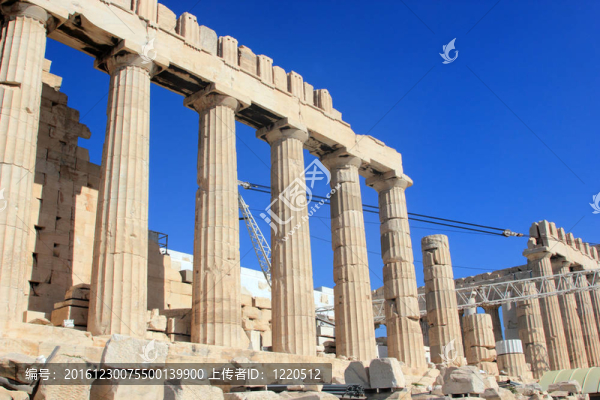 在阿克羅波利斯的Parthenon