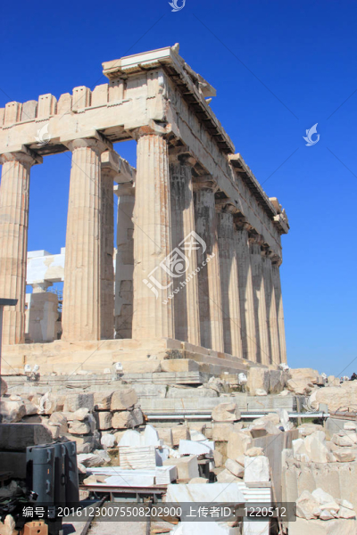 在阿克羅波利斯的Parthenon