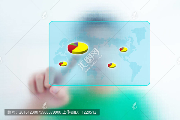 男子手指按下觸摸屏圖表按鈕