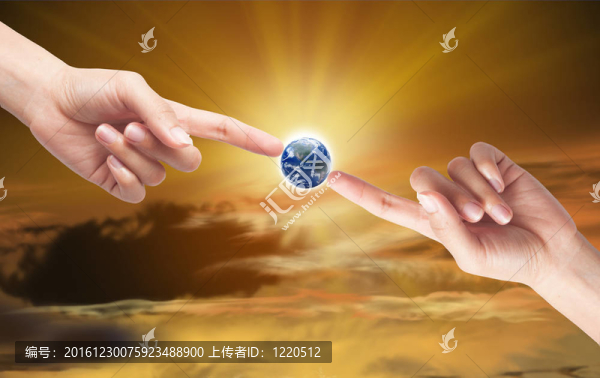 地球光背景下的地球儀；生態(tài)學(xué)概念